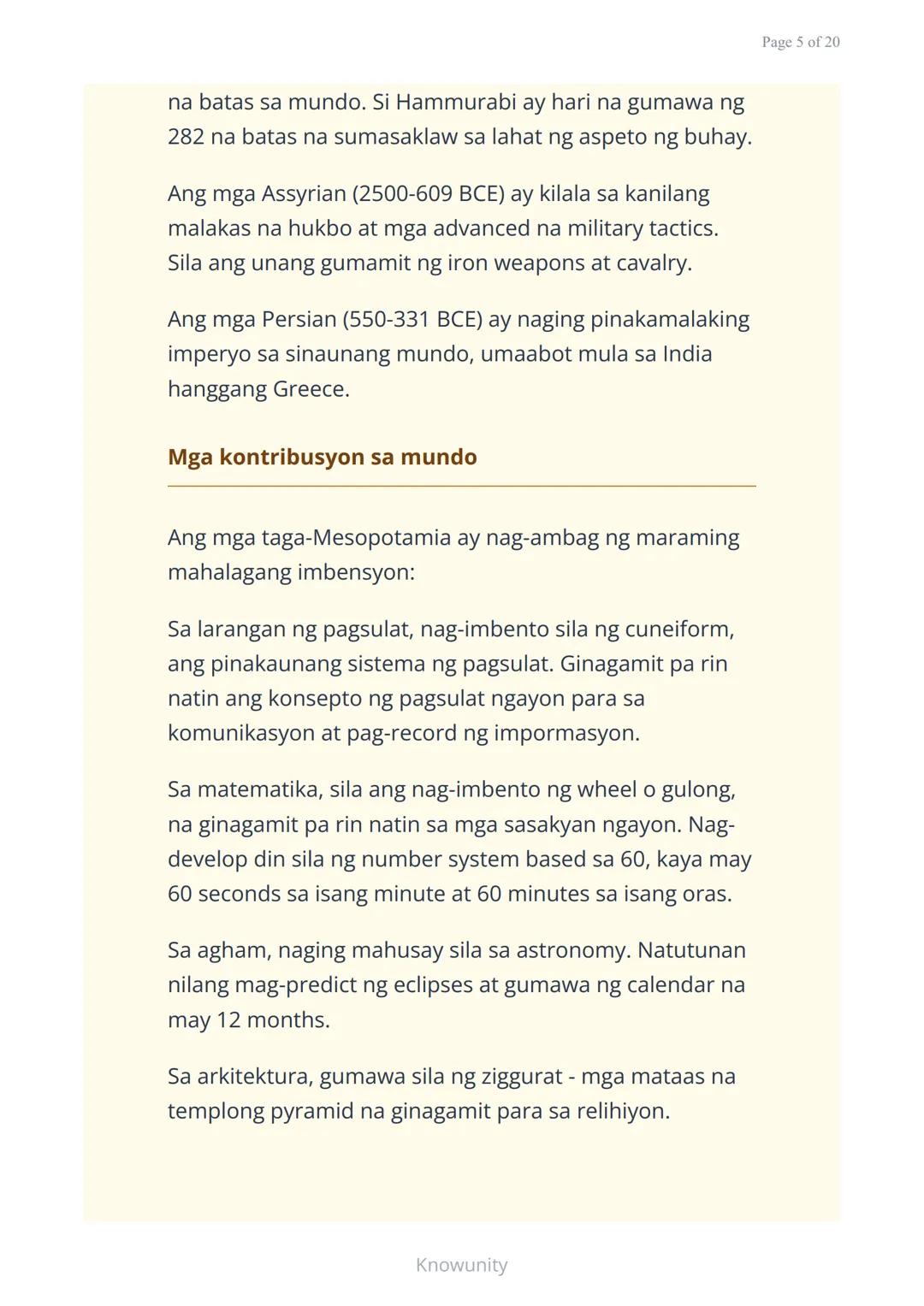 # Sinauang Kabihasnan ng Daigdig: Mesopotamia, Ehipto, Indus, at Tsina
Pag-aaral ng apat na mahahalagang sinaunang kabihasnan sa mundo
##