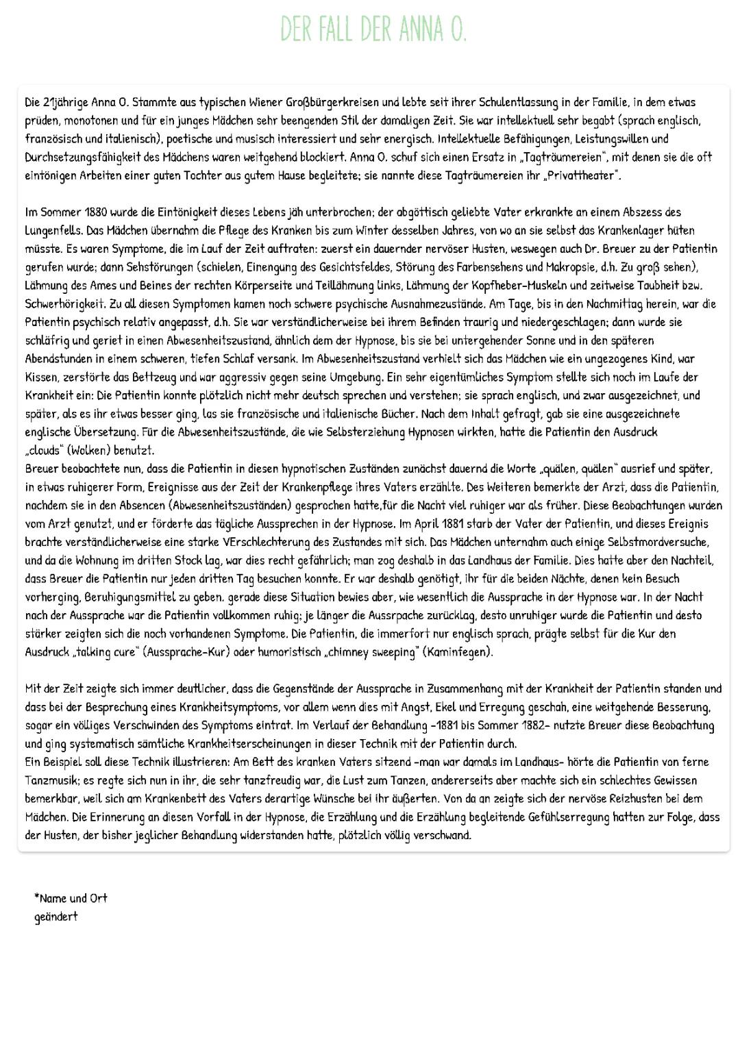 Sigmund Freuds Instanzenmodell - Fallbeispiel