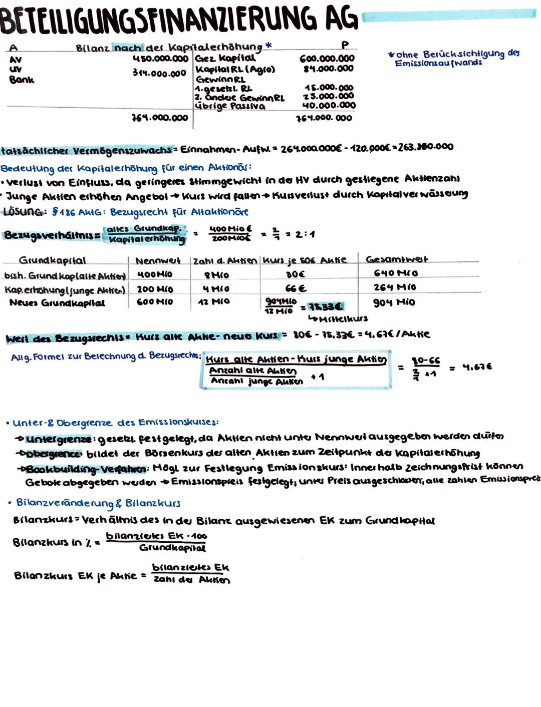 # FINANZIERUNGSFORMEN
FINANZIERUNG: Beschaffung des notwendigen Kapitals für alle betrieblichen Vorgänge. Die Passivselte des
Brianz gibt A