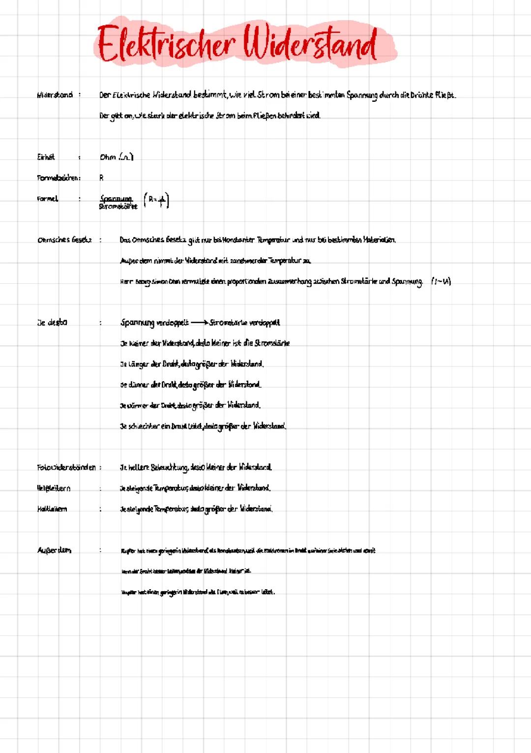 Elektrischer Widerstand