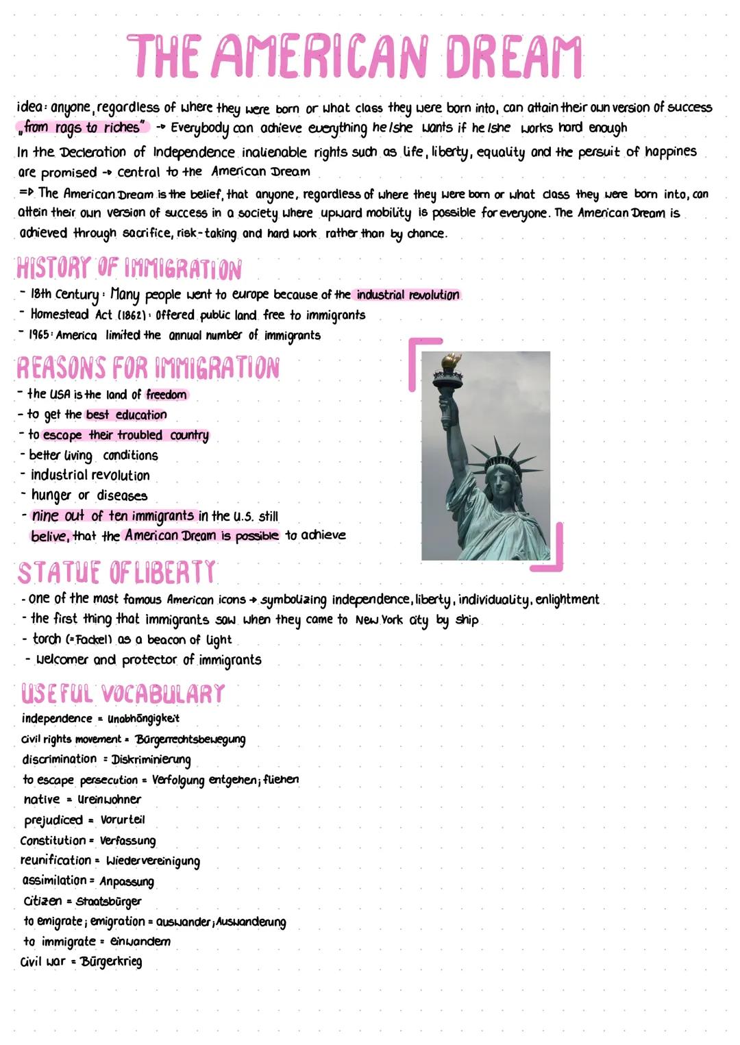 # THE AMERICAN DREAM
idea: anyone, regardless of where they were born or what class they were born into, can attain their own version of su