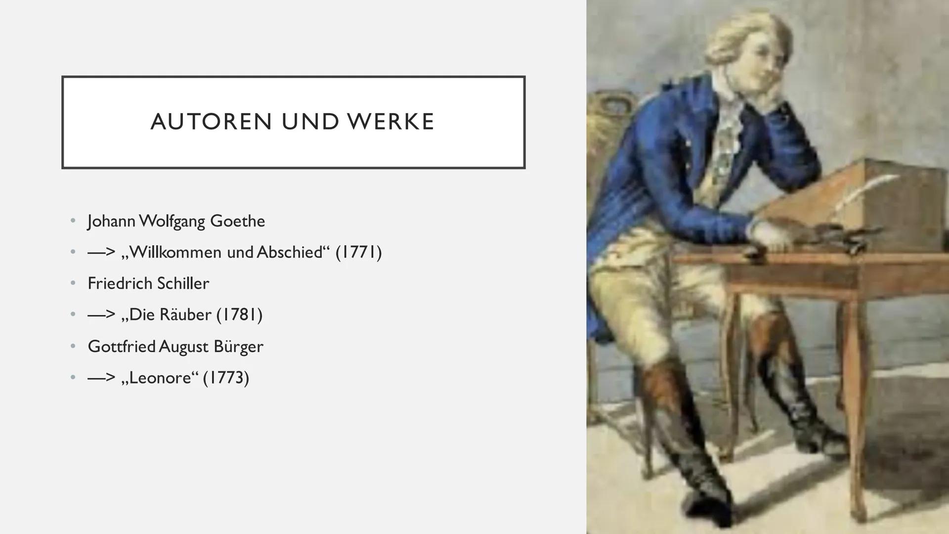 # STURM UND DRANG
(1765-1785)
Von Finja und Thyra INHALTSVERZEICHNIS
* Historischer Hintergrund
* Typische Merkmale des Sturm und Dra