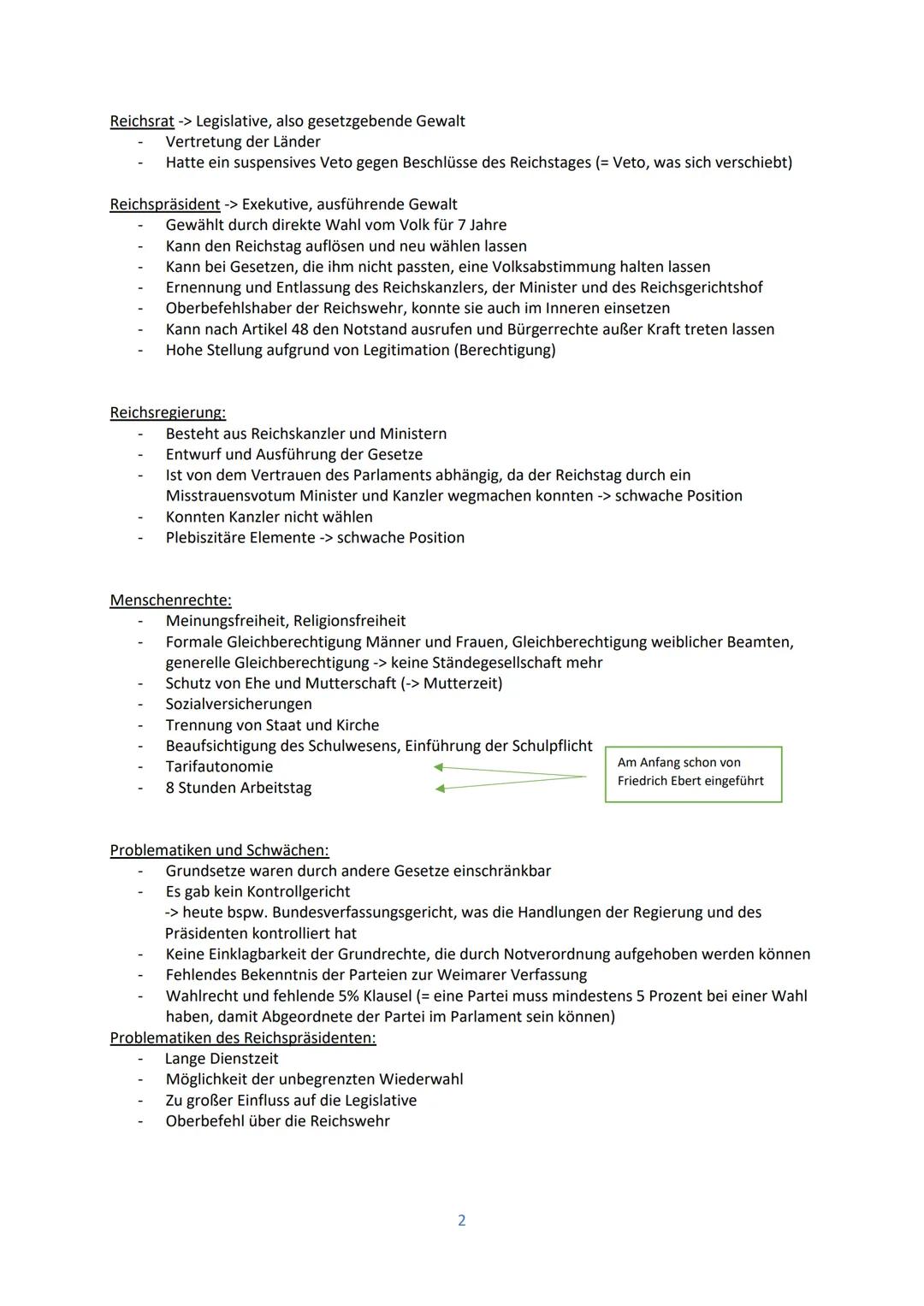 # Geschiklausur Nummer 4
Themen: Quellenzusammenfassung, Weimarer Verfassung,,,Geburtsfehler" der Weimarer Republik,
Dolchstoßlegende, Vers