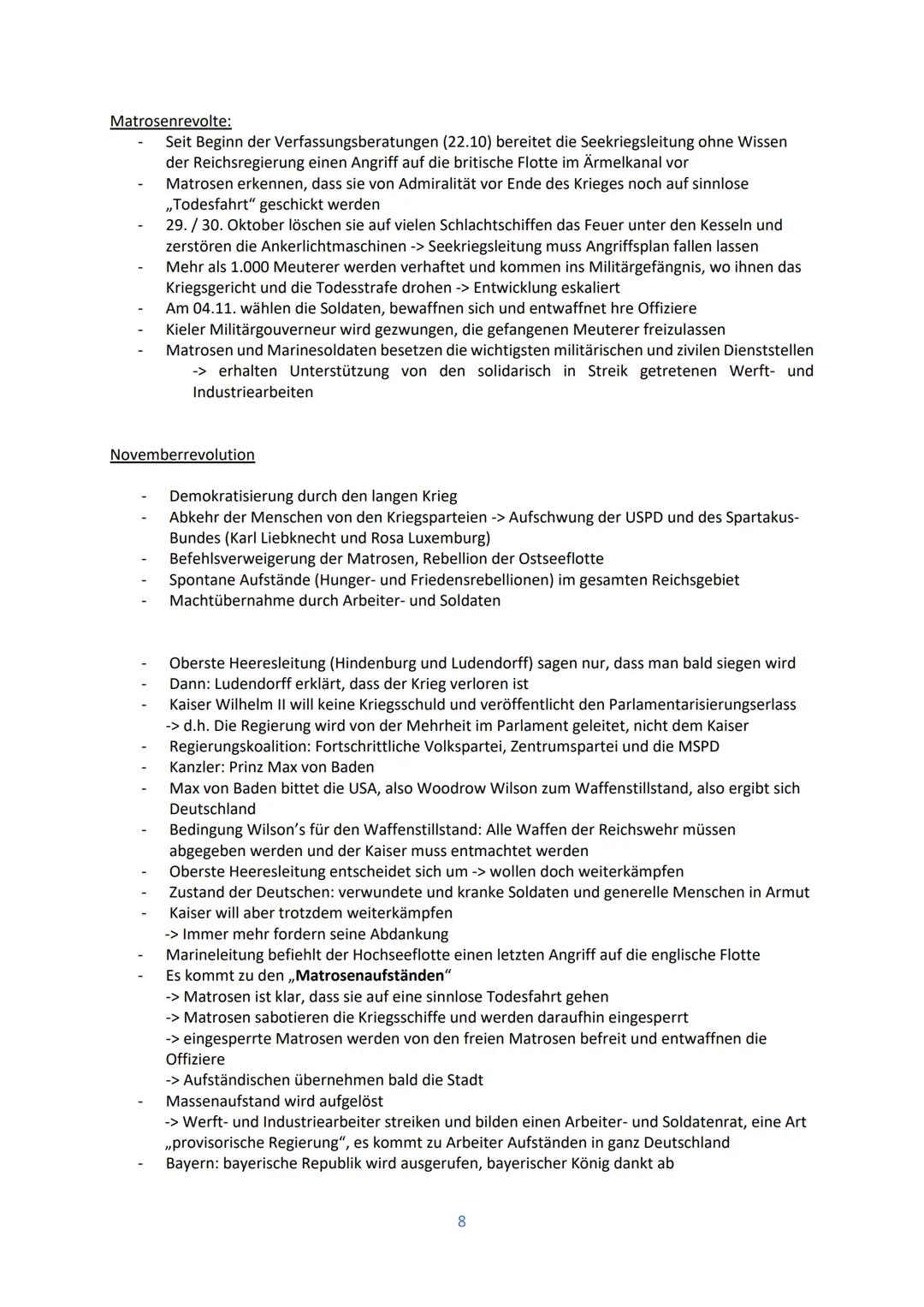 # Geschiklausur Nummer 4
Themen: Quellenzusammenfassung, Weimarer Verfassung,,,Geburtsfehler" der Weimarer Republik,
Dolchstoßlegende, Vers