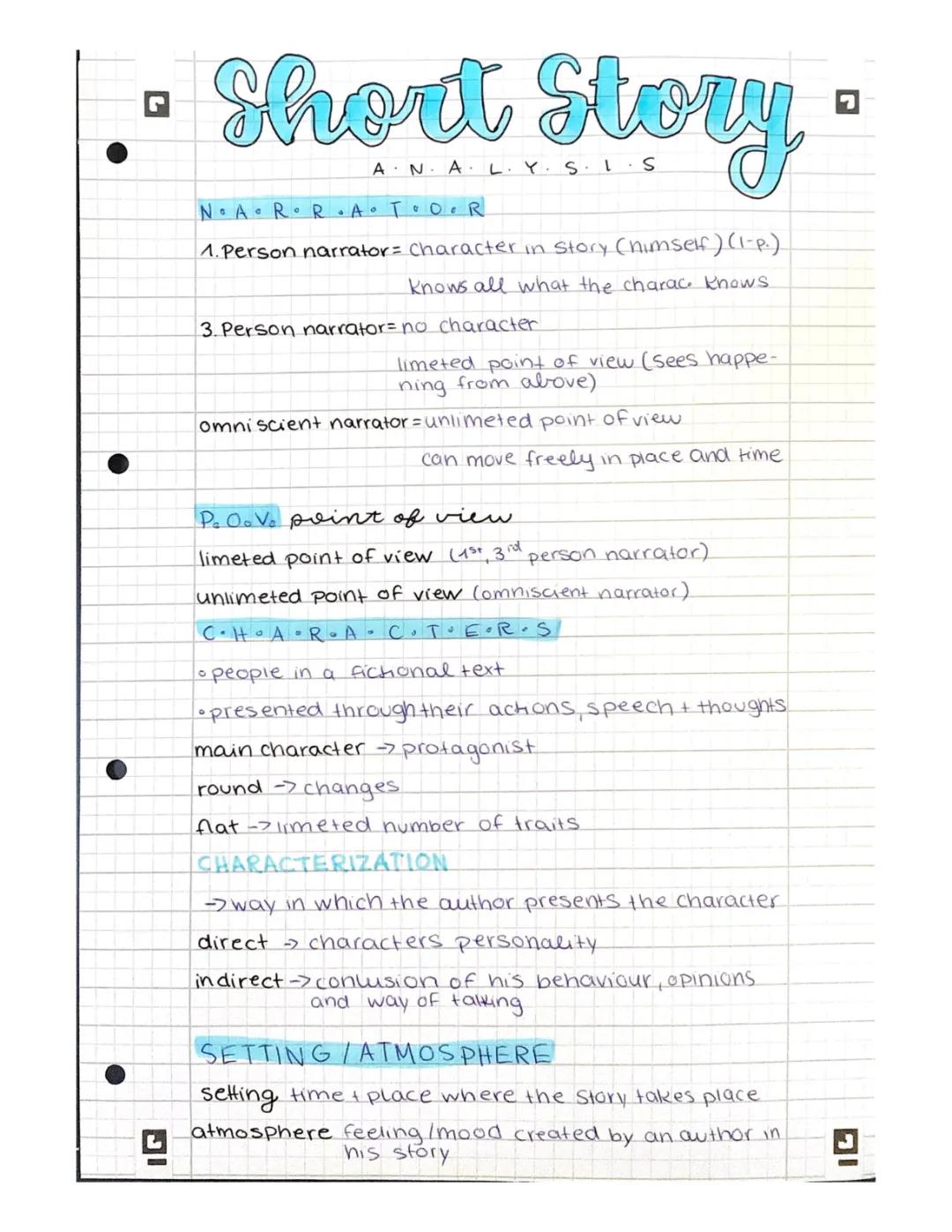 Short Story Analysis