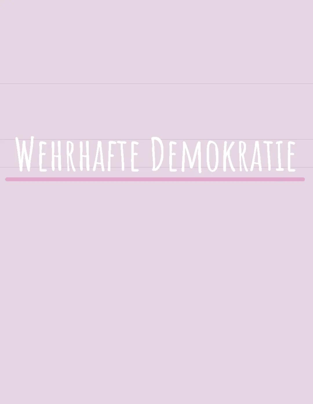 wehrhafte Demokratie
