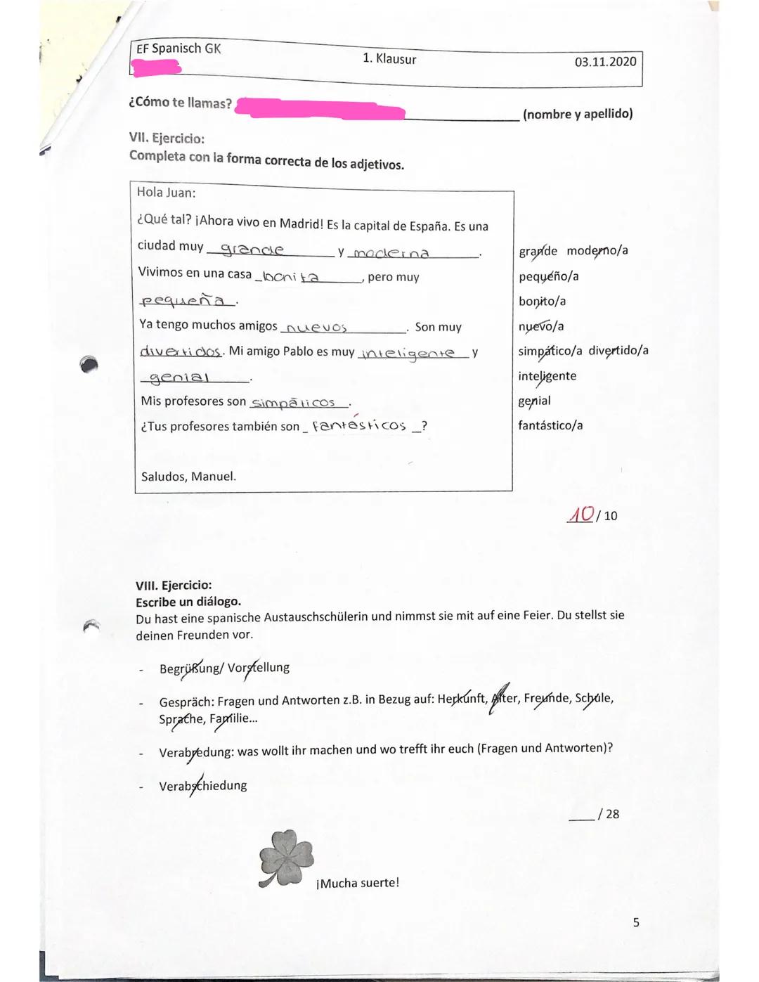 Name:
TEIL B
TEIL A
mögliche Punkte:
erreichte Punkte:
mögliche
Punkte:
erreichte
Punkte:
Du...
Inhaltliche Leistung
• eröffnest das Gespräc