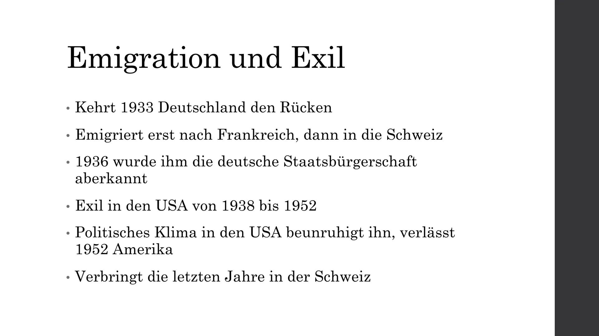 „Wo ich bin,
ist Deutschland!“
________________
-Thomas Mann # Inhalt
* Lebenslauf
* Familie
* Politische Einstellung
* Emigration und Exi
