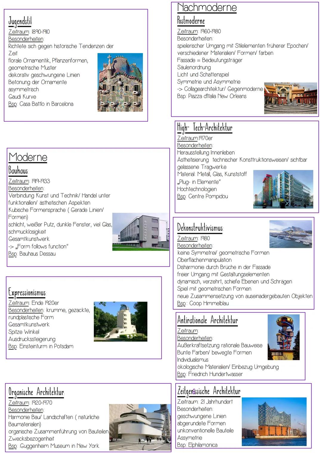 # Epochen der Architektur:
## Griechische Antike
Zeitraum: 3000-1 Jh v Chr
Besonderheiten
Tempelbau, Saulen und Balkanbauweise
Dominanz ger