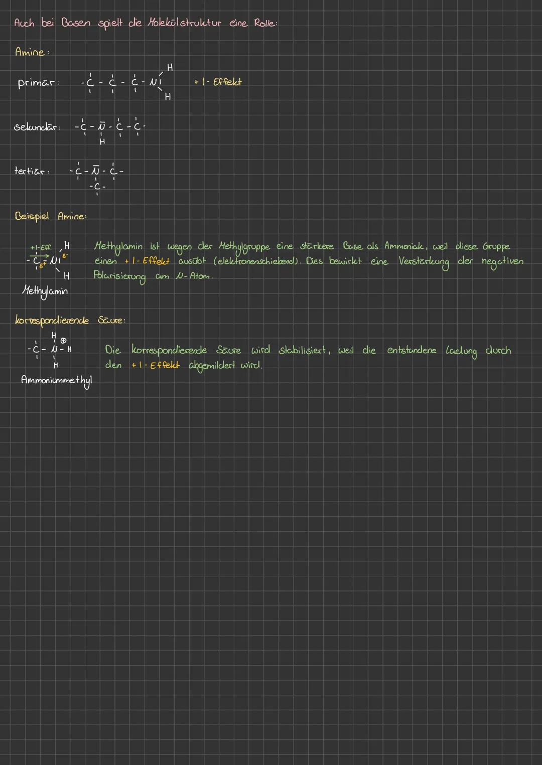 Einfluss der Molekülstruktur auf die Stärke der Säuren und Basen
Essigsture
611
-c-c
VS.
Ethanol
O-H Bindung ist stärker
polar, weil das cd