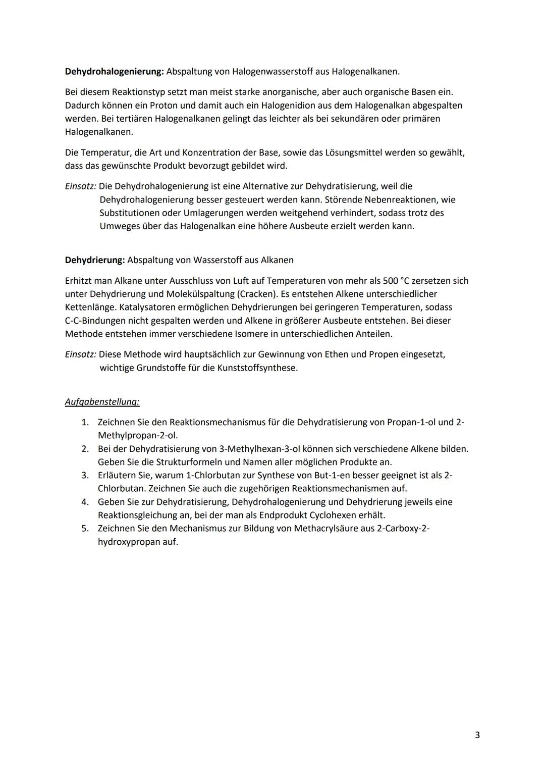 # Eliminierungsreaktionen
OH
HCCH
CH
H3C CH
CH
Erdöl
Cracken
20
CH
2b
Erdgas
CH
Propen
Isopropylbenzol
(Cumol)
Cumol-
hydroper