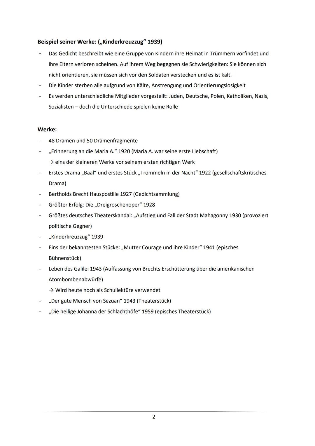 Berthold Brecht
Name: Eugen Berthold Friedrich Brecht
→einflussreicher deutscher Dramatiker, Librettist und Lyriker
→hat das ,,epische Theat