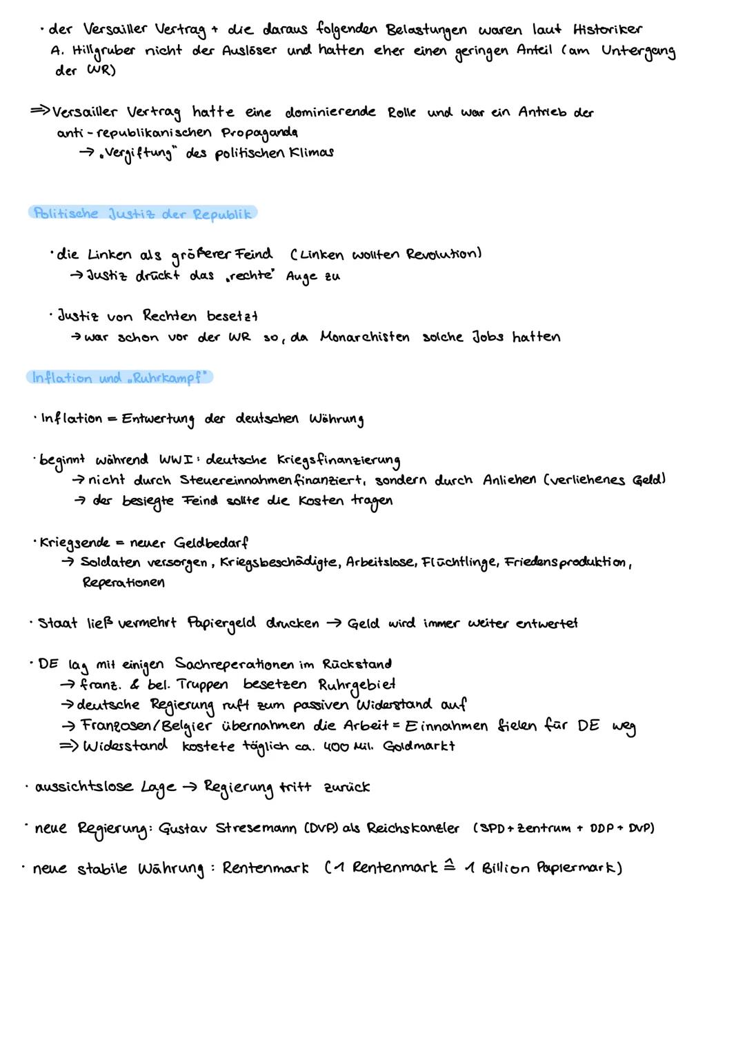 WEIMARER REPUBLIK
· 1918-1983
erstmals eine parlamentarische Demokratie (löste konstitutionelle Monarchie ab)
· Ausrufung der Republik am
en