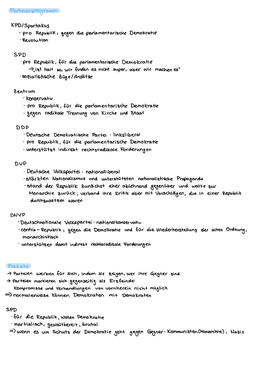 WEIMARER REPUBLIK
· 1918-1983
erstmals eine parlamentarische Demokratie (löste konstitutionelle Monarchie ab)
· Ausrufung der Republik am
en