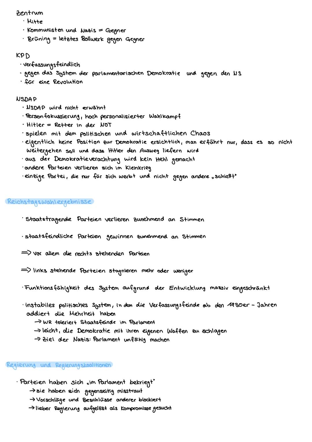 WEIMARER REPUBLIK
· 1918-1983
erstmals eine parlamentarische Demokratie (löste konstitutionelle Monarchie ab)
· Ausrufung der Republik am
en