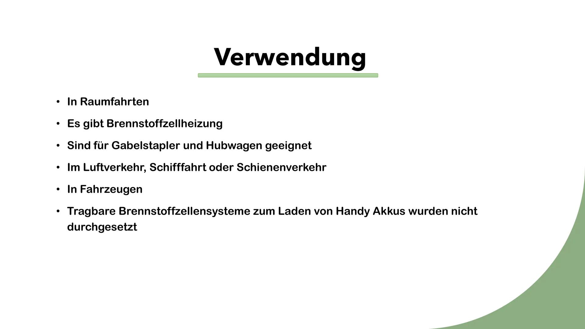 Brennstoffzelle
Von: Amelia & Ashley
کک
)
//////////
P Inhaltsverzeichnis
• Geschichte
• Was ist eine Brennstoffzelle
• Aufbau/Funktion eine