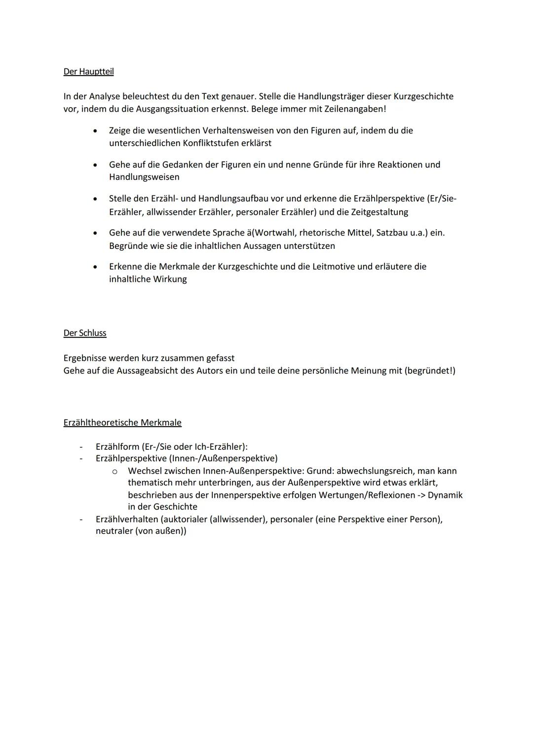 # Lernettel DEUTSCH
Kurzgeschichten
Interprätation
Vorab
- Mach dir als erstes Strichpunkte über:
* Schreibplan
* Wer tut was?, Wa