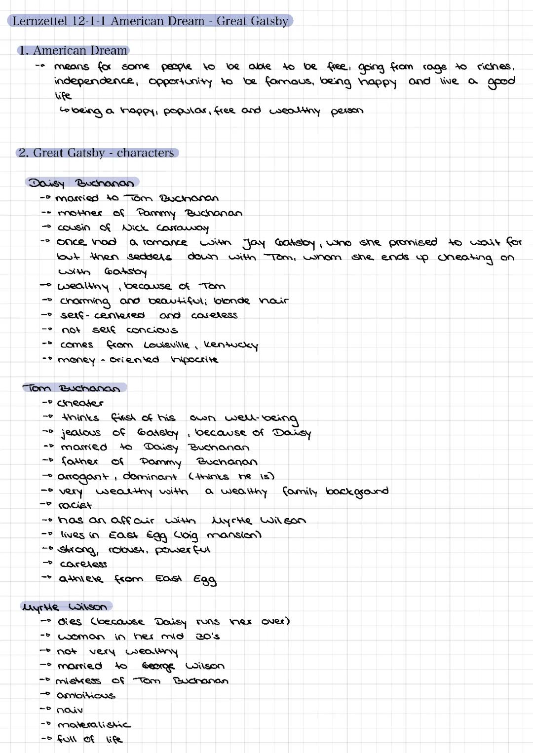 "The Great Gatsby“ + American Dream