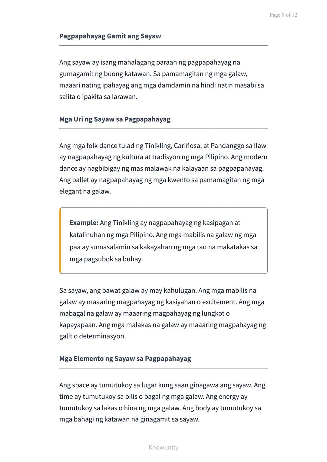 Pagpapahayag ng Sarili sa Pamamagitan ng Musika, Sining, at
Sayaw
Pag-aaral ng pagpapahalaga at pagpapahayag ng
sarili sa sining
Mga Layunin