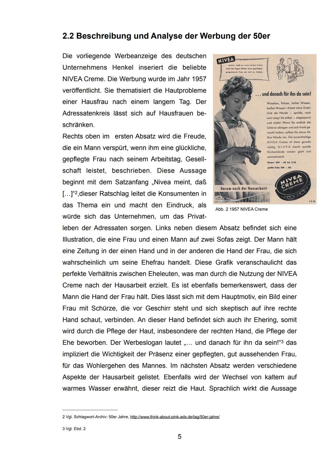 Fichte Gymnasium Hagen
Gegenüberstellung der Darstellung des Frauenbildes in der
der Werbung der 50er Jahre und der Gegenwart
FRAUEN AN DE