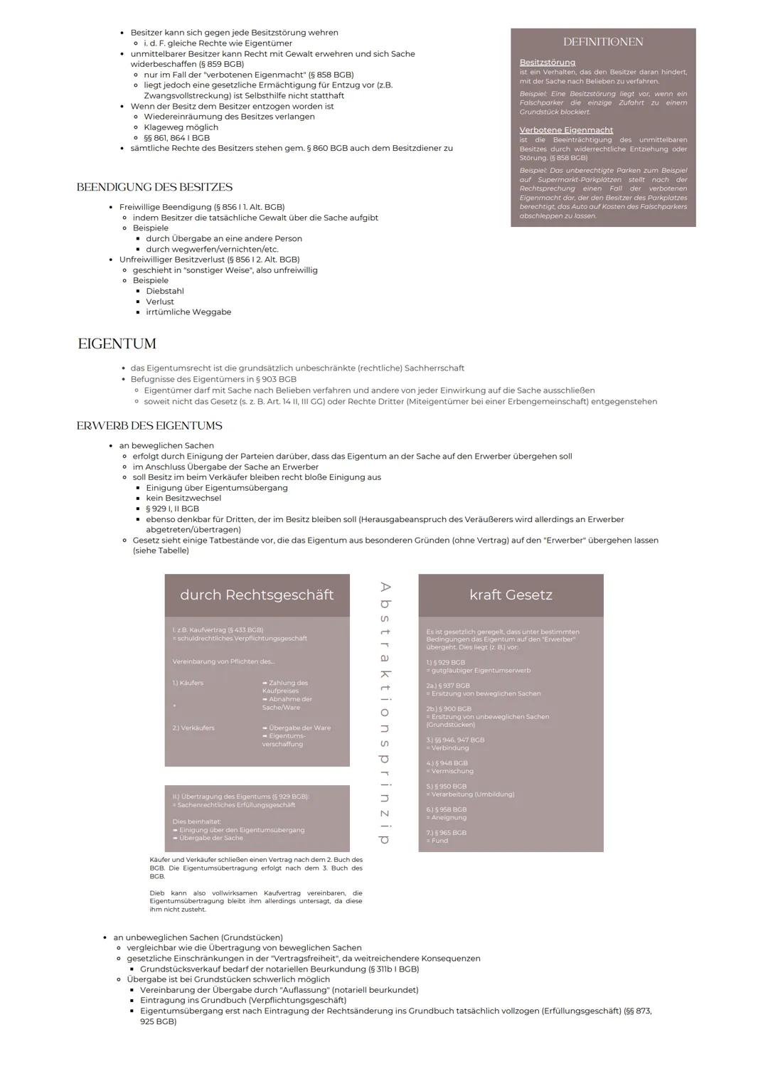 # Sachenrecht
ALLGEMEINE GRUNDLAGEN
* 3. Buch des BGB (§§ 854-1296 BGB) Nebengesetze
* regelt die Rechtsbeziehung zwischen Personen zu