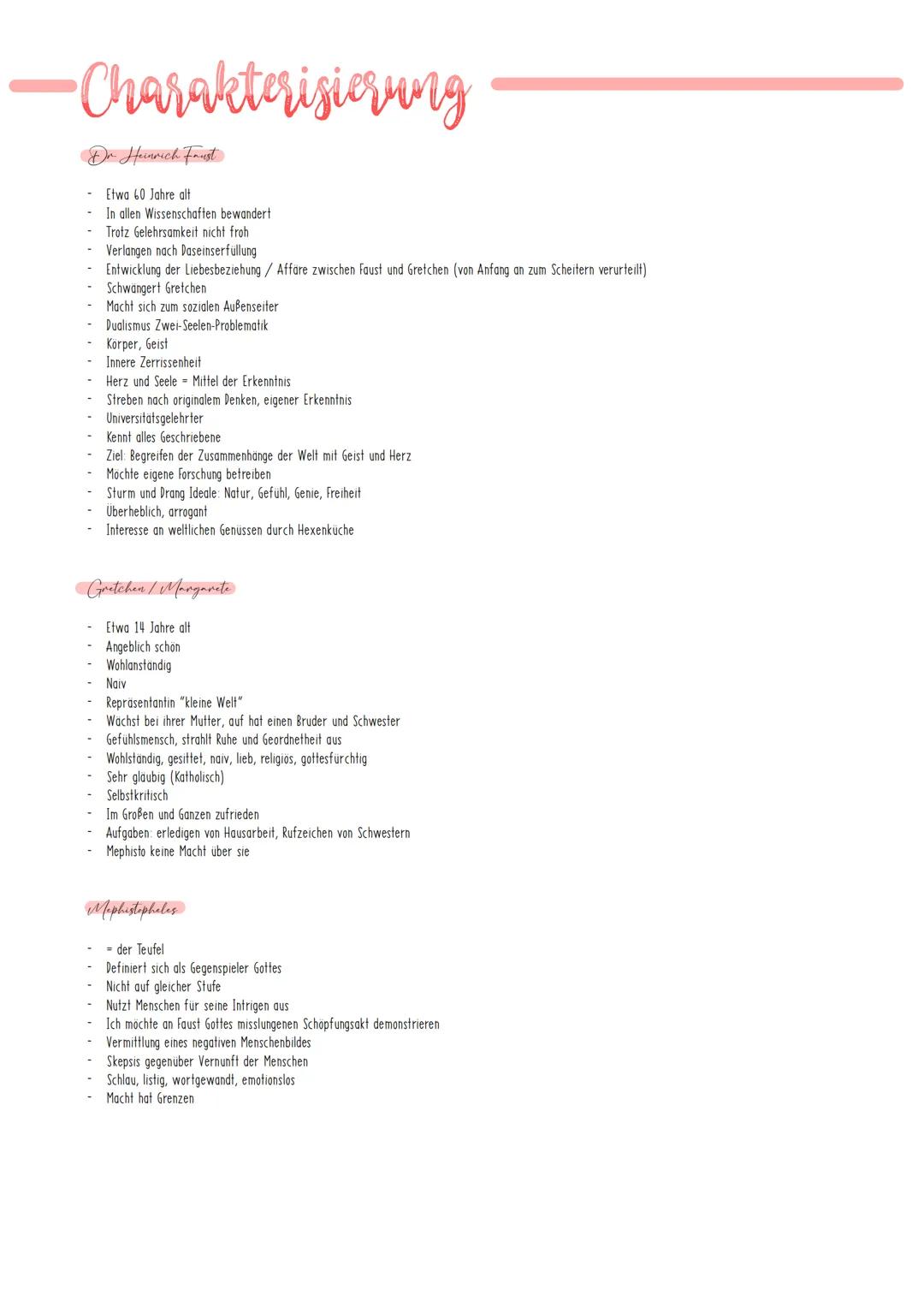 # Charakterisierung
Dr. Heinrich Faust
- Etwa 60 Jahre alt
- In allen Wissenschaften bewandert
- Trotz Gelehrsamkeit nicht froh
- Verlangen