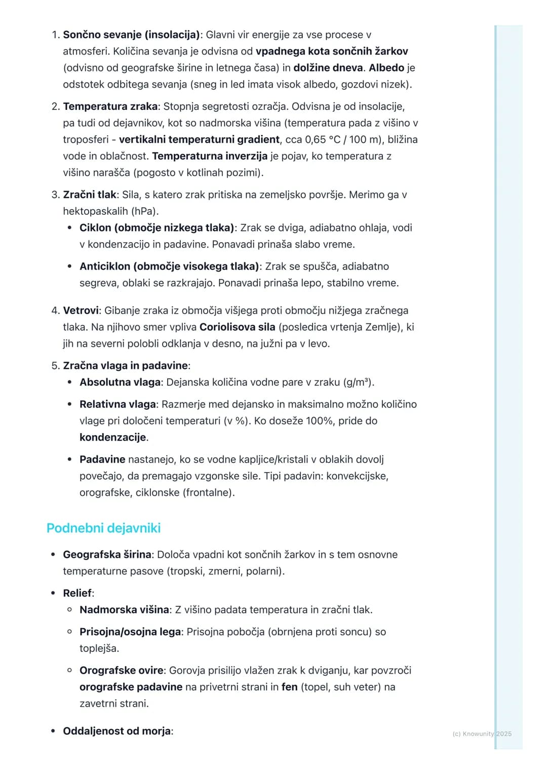 # Atmosfera in podnebje
Uvod v atmosfero in podnebje
Atmosfera je plinski ovoj okoli Zemlje, ki omogoča življenje. Njene lastnosti in
proc