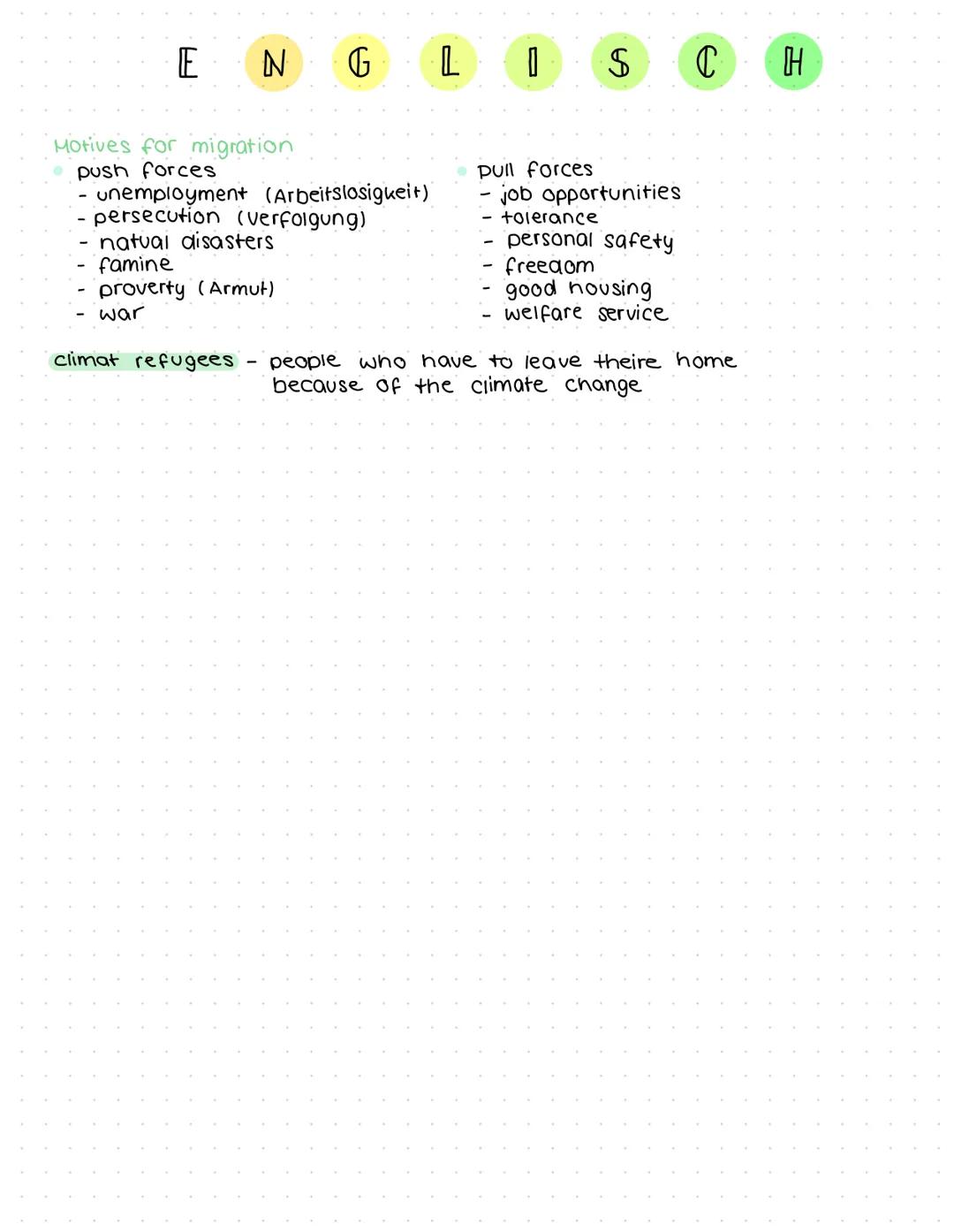 # E N G L I S C H
Discussion renewable energy
## Pro
* enviromentally friendly
* → no pollutant emissions
* → less Co₂ emissions (A