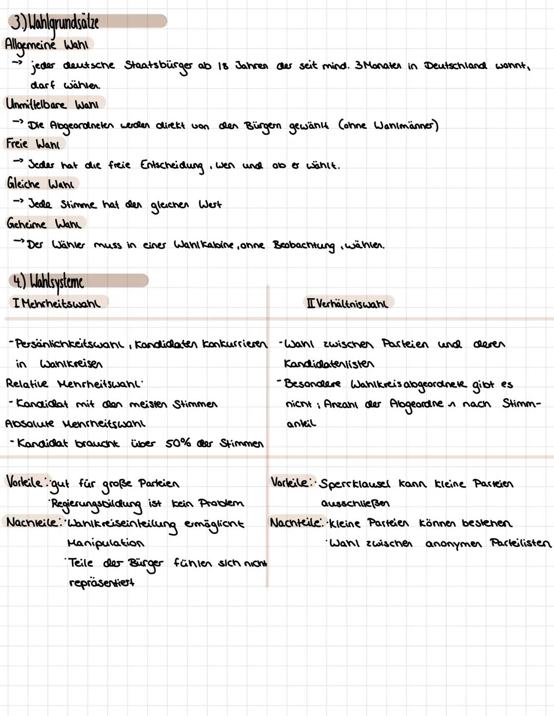 Poki Lenzettel
1) Aufgaben der Parteien
•Bildung des politischen Willens
•Gestaltung der öffentlichen Meinung
•Bürger mativieren, aktiv am