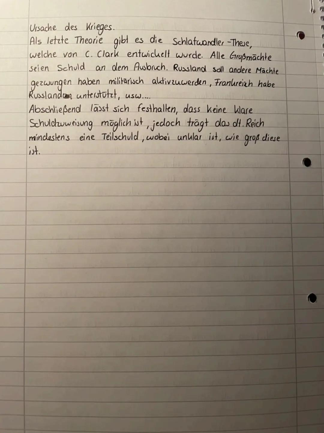 Wer hat die Schuld am Ausbruch des Ersten Weltkrieges?
-> Bewerten (aus heutiger Perspektive)
-> Gründe für den Ausbruch
-> Anlass
-> Ursac