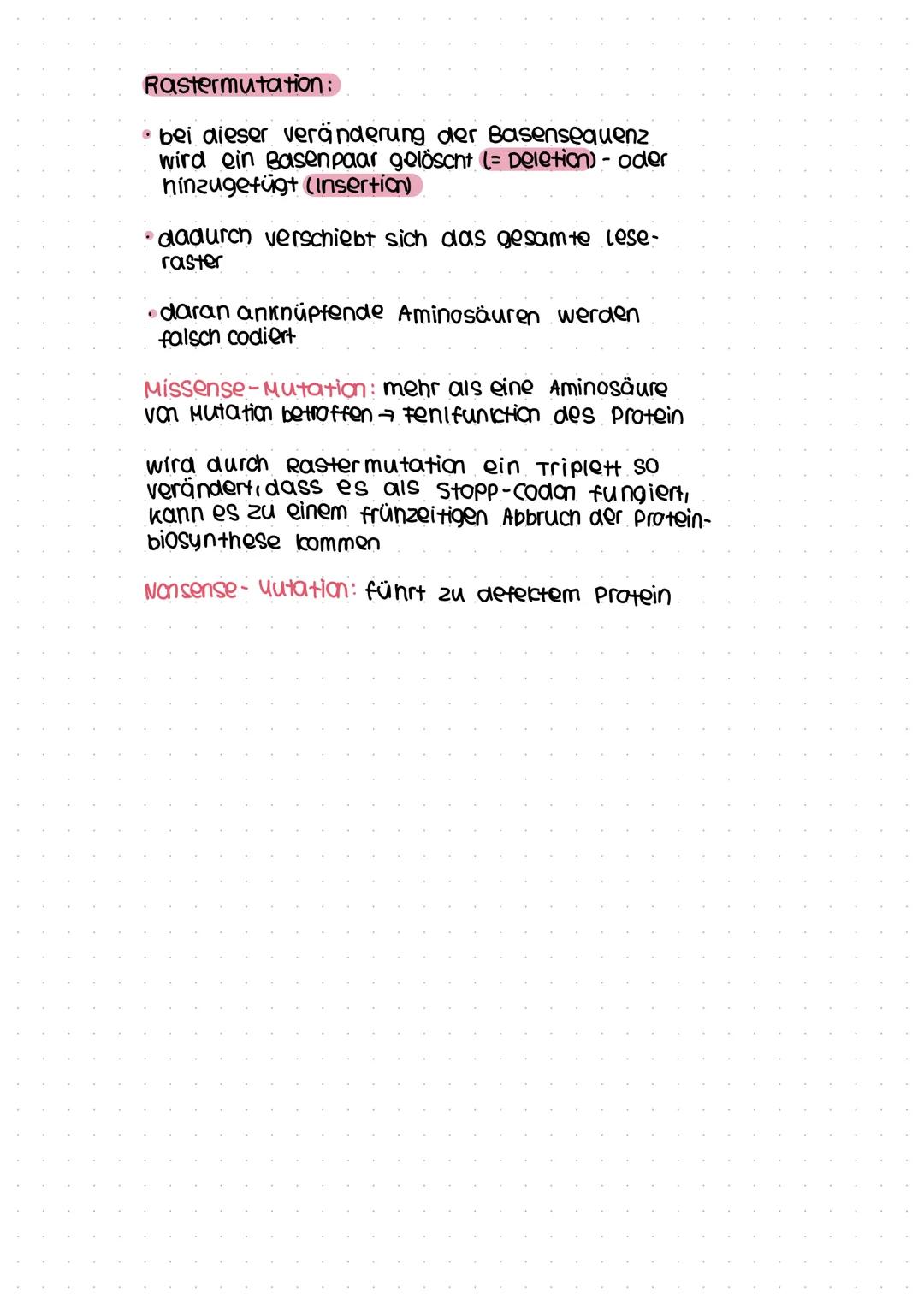 Genmutationen
= dauerhafte Abwandlung der Erbinformation innerhalb
eines Gens die durch veränderung in der Basensequenz
entstent (erblich be