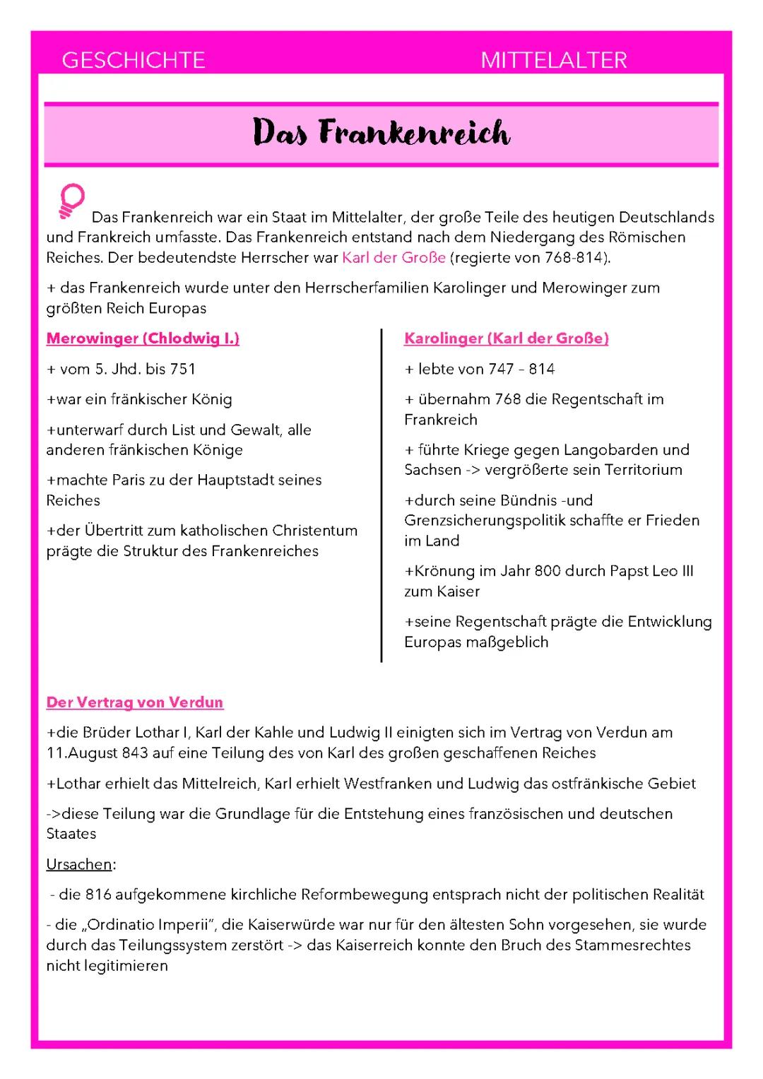 Frankenreich / Fränkisches Reich