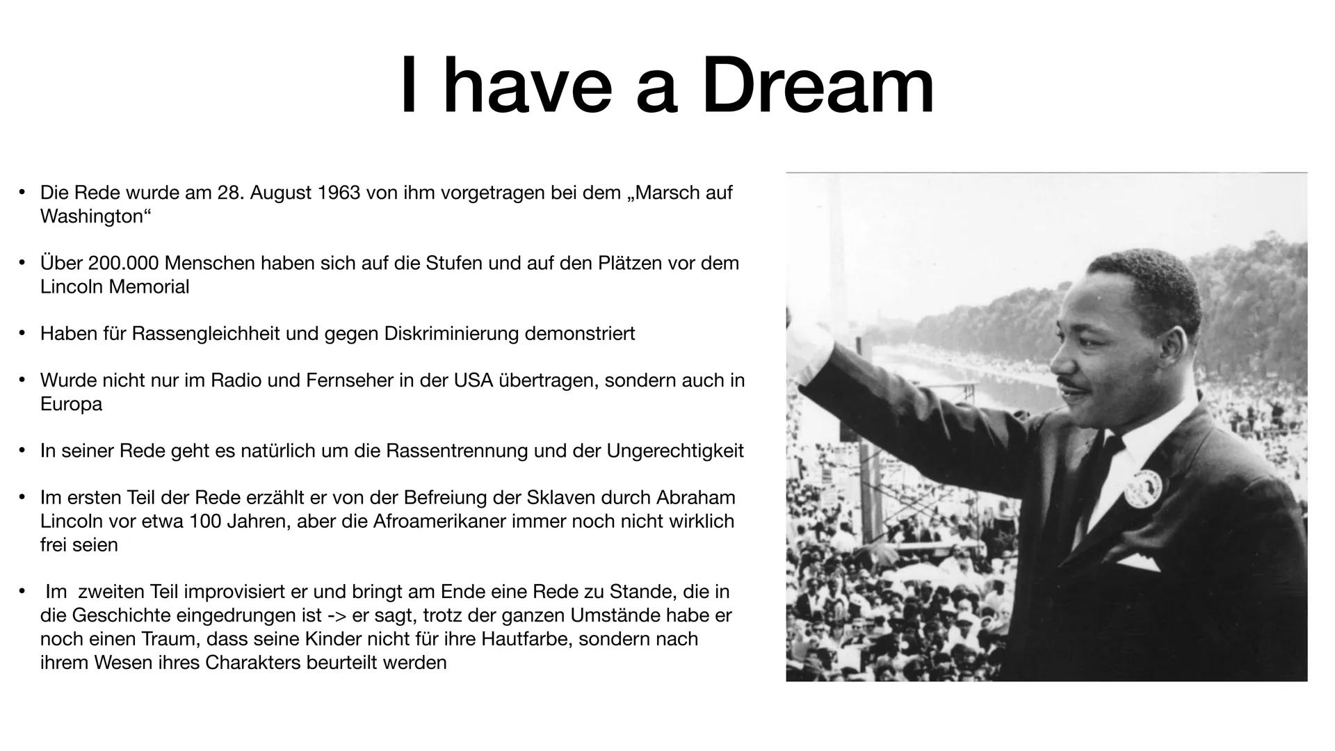 Martin Luther King ●
Biografie
Geboren: 15. Januar 1929; Atlanta, Georgia, Vereinigte
Staaten
Ermordet: 4.April 1968 ; Memphis, Tennessee, V