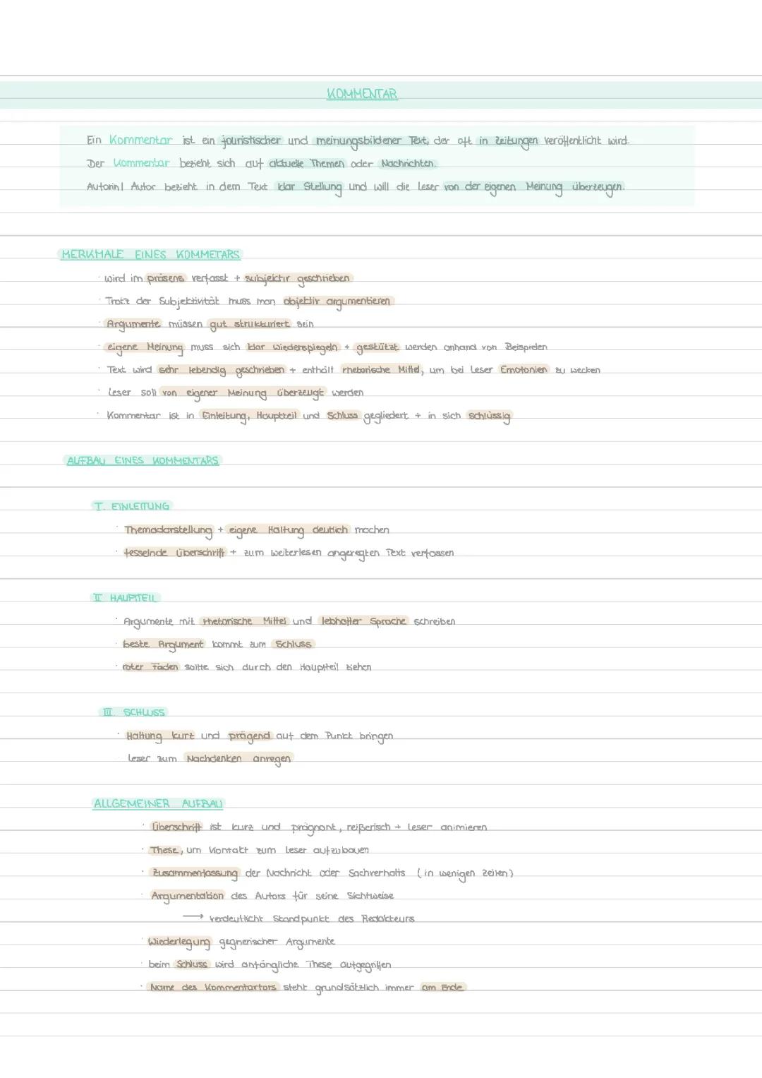 Kommentar / Schreiben eines Kommentars