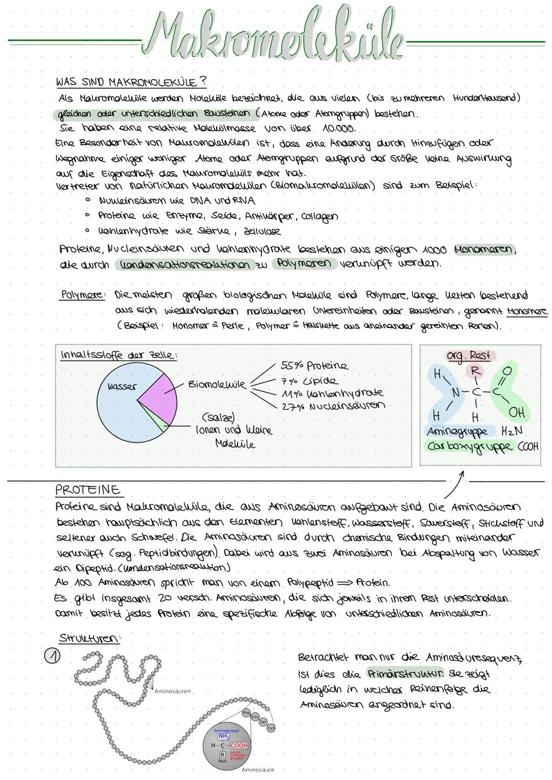 # -Makromoleküle-
WAS SIND MAKRONOLEKULE?
Als Makromolellite werden Moleküle bezeichnet, die aus vielen (bis zu mehreren Hunderttausend)
gl