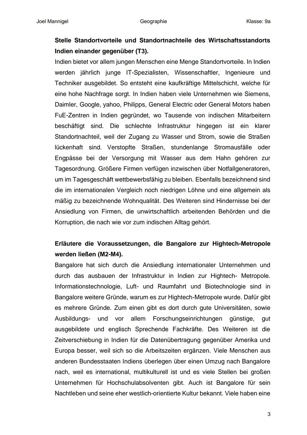 Joel Mannigel
Geographie
Klasse: 9a
# Raumanalyse Indien
Buch Seite 106-107
1. Zu welchem Faktor gehört das Thema?
* Humanfaktor
2. R