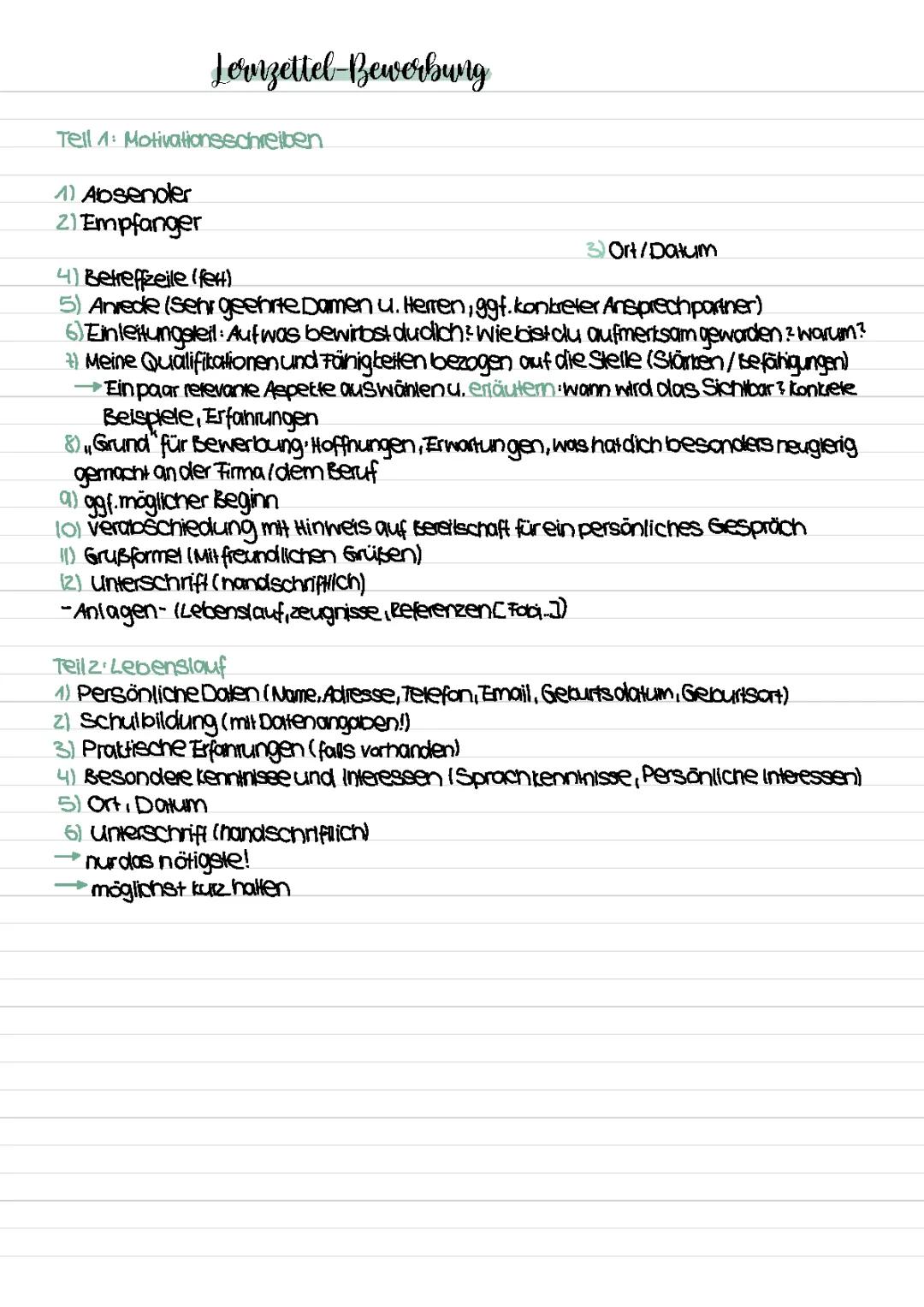 Berwerbung&Lebenslauf