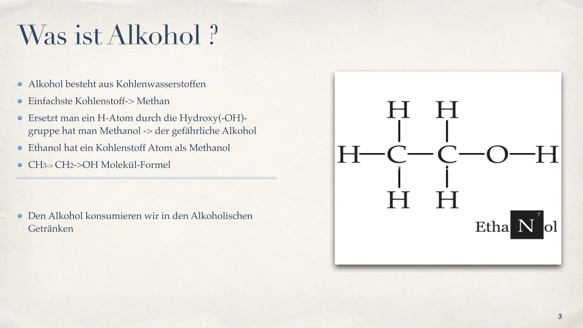 Alkohlabhängigkeit
Die akzeptierte Droge
Cherry Michelle
1 Inhaltsverzeichnis
Was ist Alkohol? - Folie 3
• Was ist Alkoholabhängigkeit ?- Fo