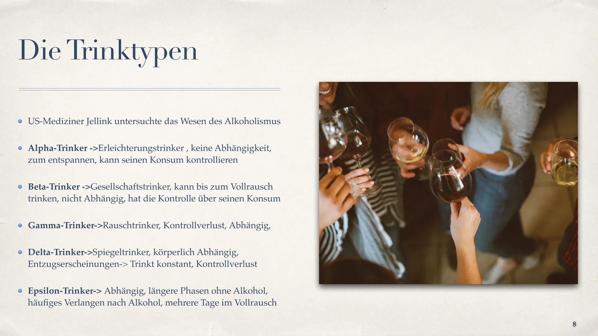 Alkohlabhängigkeit
Die akzeptierte Droge
Cherry Michelle
1 Inhaltsverzeichnis
Was ist Alkohol? - Folie 3
• Was ist Alkoholabhängigkeit ?- Fo