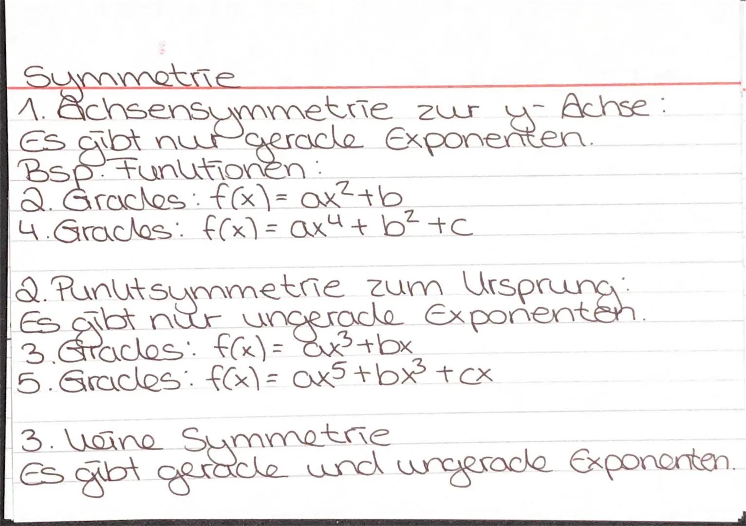 Analysis
Ganzrationale Funlutionen
Def.: Eine Funlution, die aus Potenzfunlutionen und linearen Funlutionen zusammen- gesetzt ist.
$f(x) =