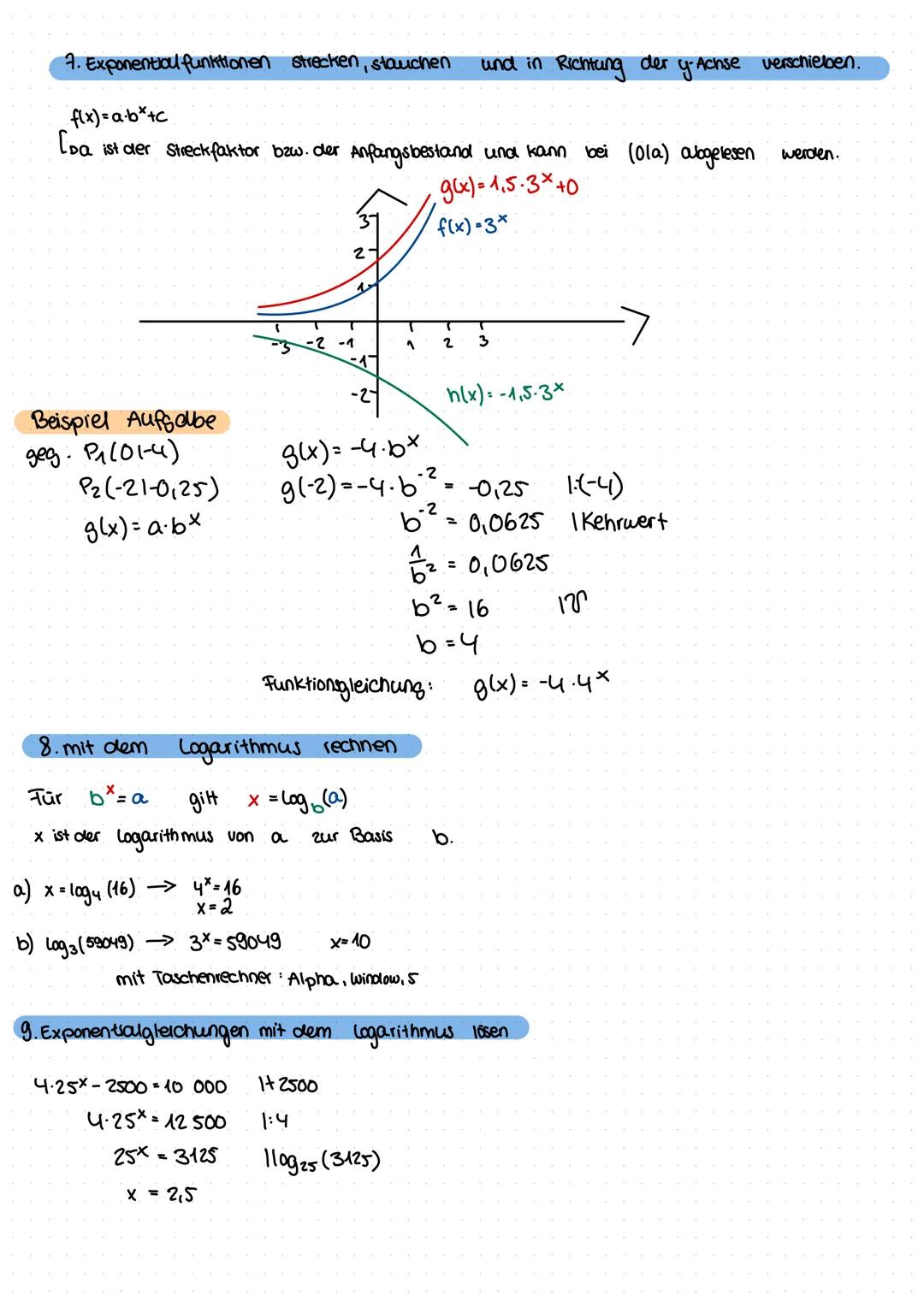 # EXPONENTIALTUNKTION
1. exponnentielles und Lineares Wachstum erkennen und Wertetabellen berechnen.
→exponenntielle Vorgänge
→Wachstums