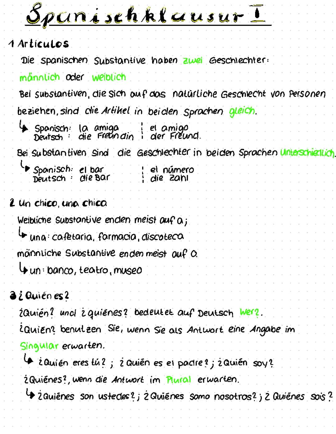 Einführung in Spanisch (Basics)