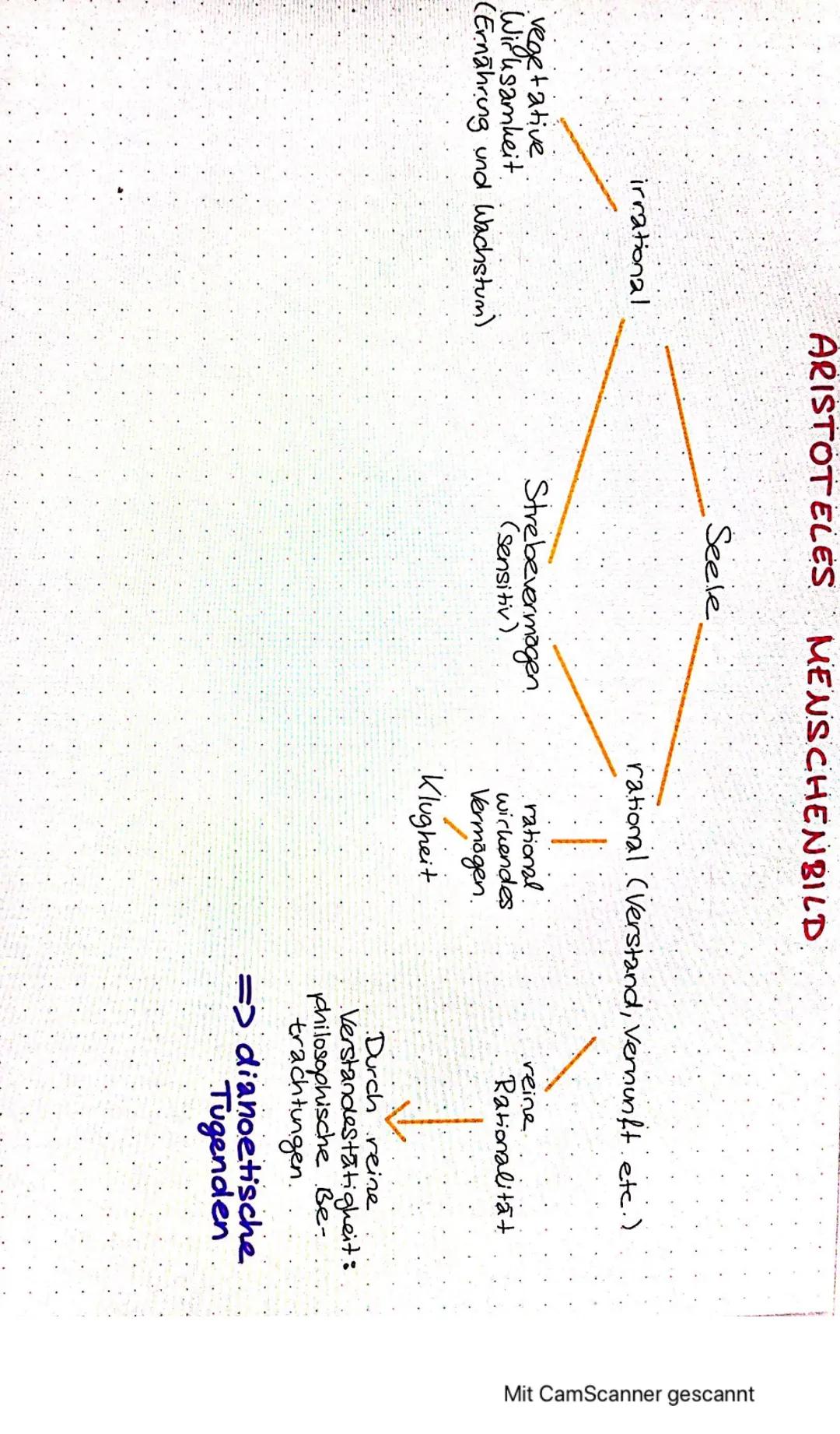 # GLÜCKSELIGKEIT
Aristoteles
•Jede Handlung hat ein Biel
L↳ moralisch beste Handlung verfolgt das höchste Ziel
Beispiel:
Schule
↓
Lernen