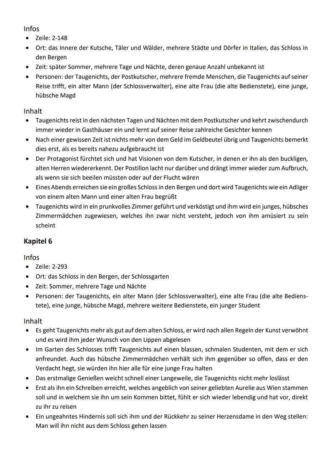 Aus dem Leben eines Taugenichts -
Joseph von Eichendorff
Übersicht
Die von Joseph Freiherr von Eichendorff verfasste Novelle Aus dem Leben e