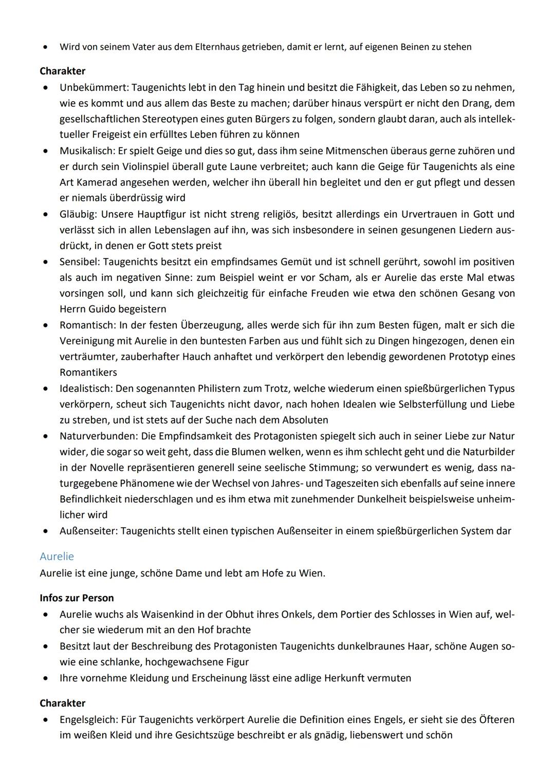 Aus dem Leben eines Taugenichts -
Joseph von Eichendorff
Übersicht
Die von Joseph Freiherr von Eichendorff verfasste Novelle Aus dem Leben e