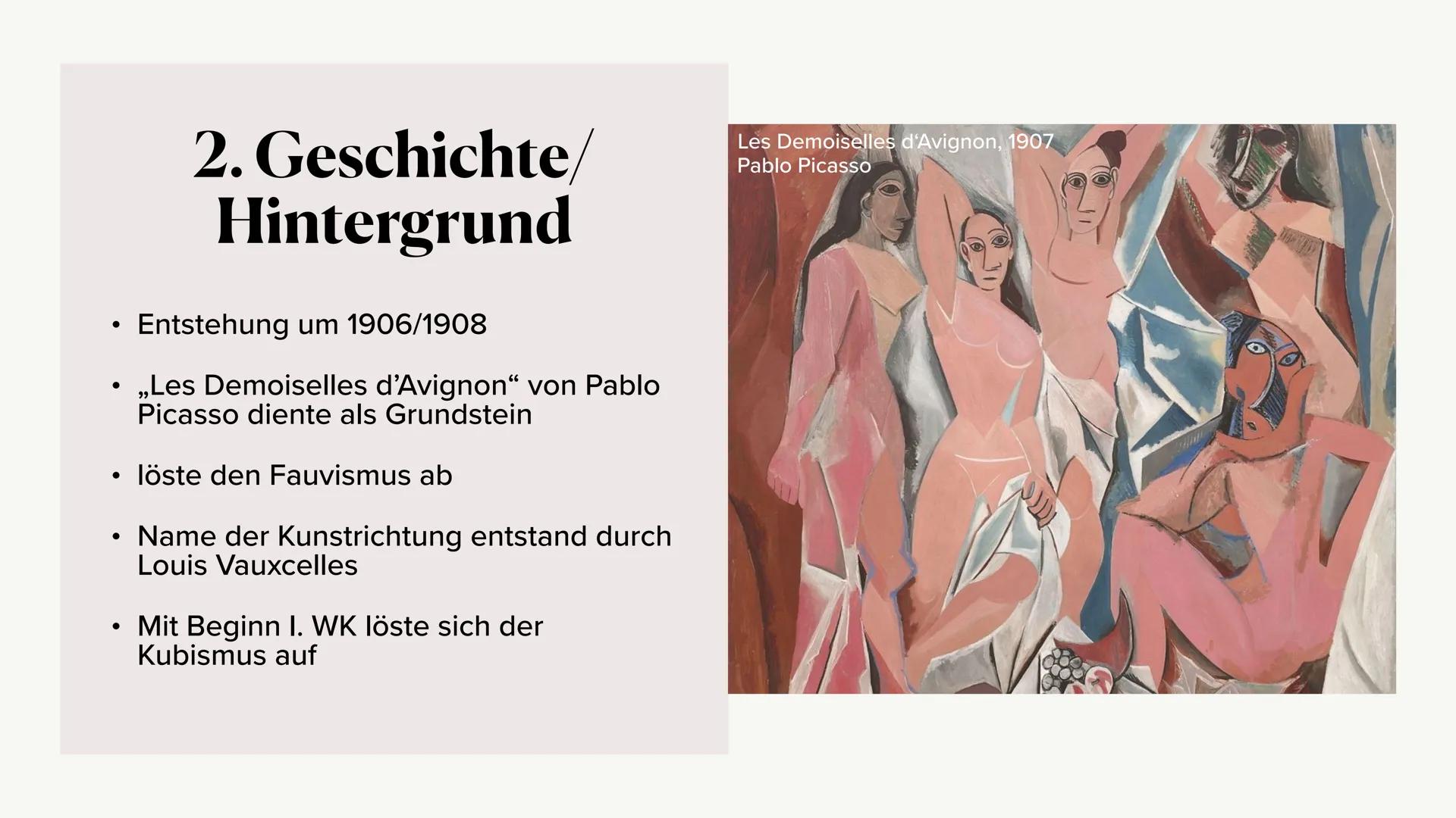 ..Alles in der Kunst bildet sich aus Kugel, Kegel
und Zylinder"
Paul Cézanne Kubismus
Lisabet Probst 23 gA Kunst 1.Begriffserklärung
2.Gesch