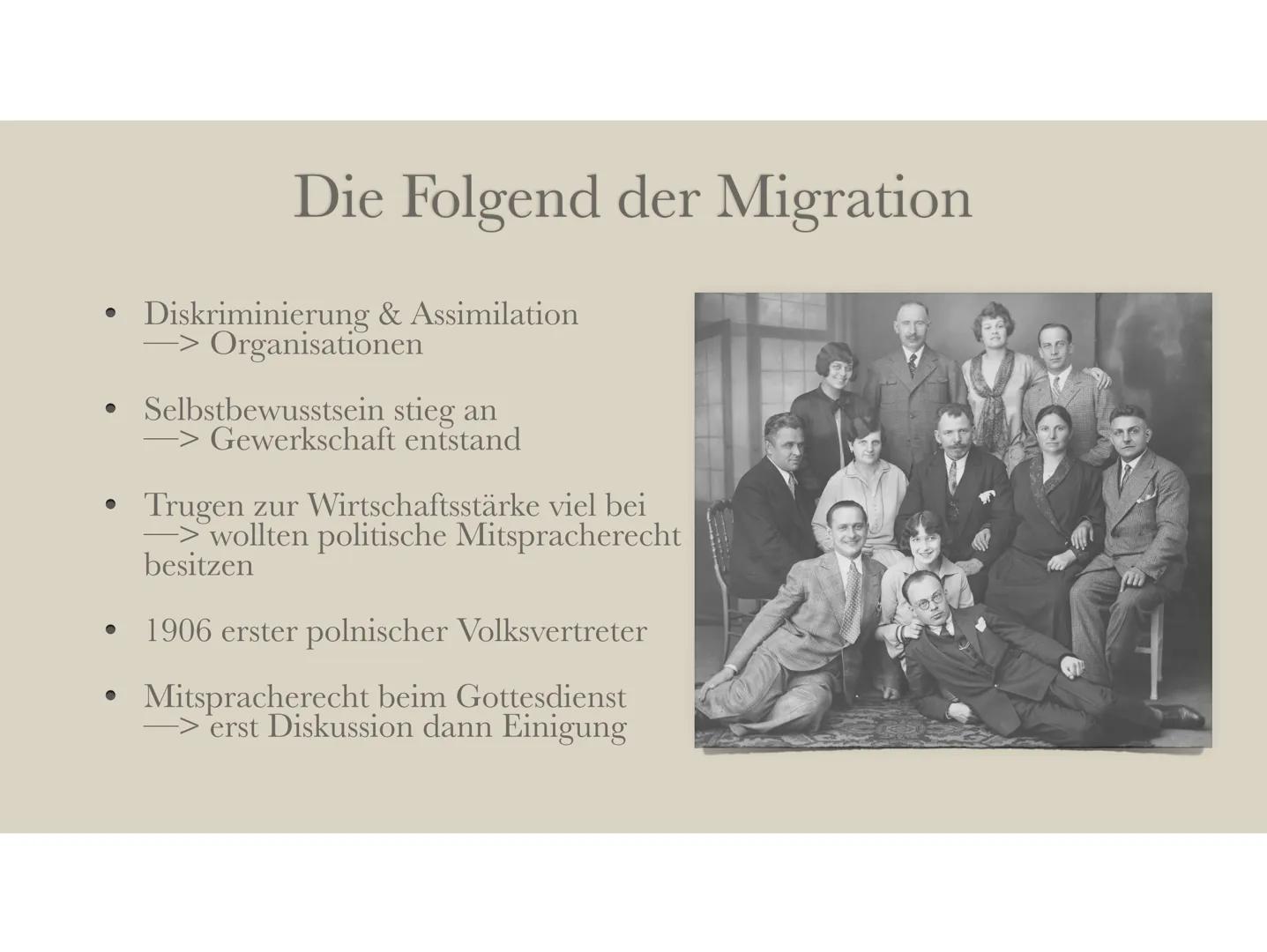 Die Ruhrpolen Inhaltsverzeichnis
1. Die Ursachen der Migration von Ruhrpolen
2. Das Leben von Ruhrpolen in Deutschland
3. Die Folgen der Mig
