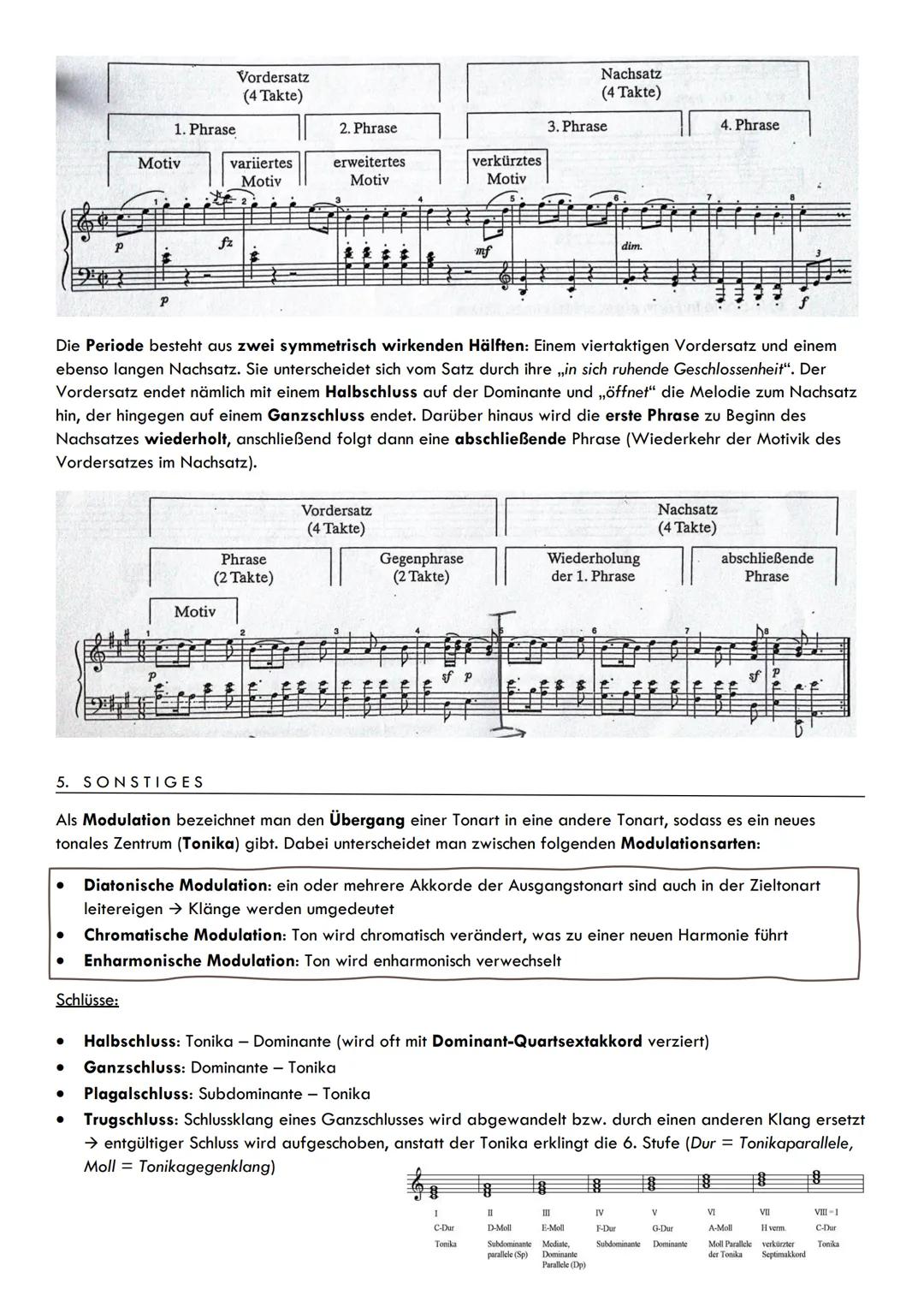 1. MOTIVIK
●
●
●
●
Als motivisch-thematische Arbeit bezeichnet man ein Kompositionsverfahren, bei dem ein Musikstück nur
aus wenigen Themen