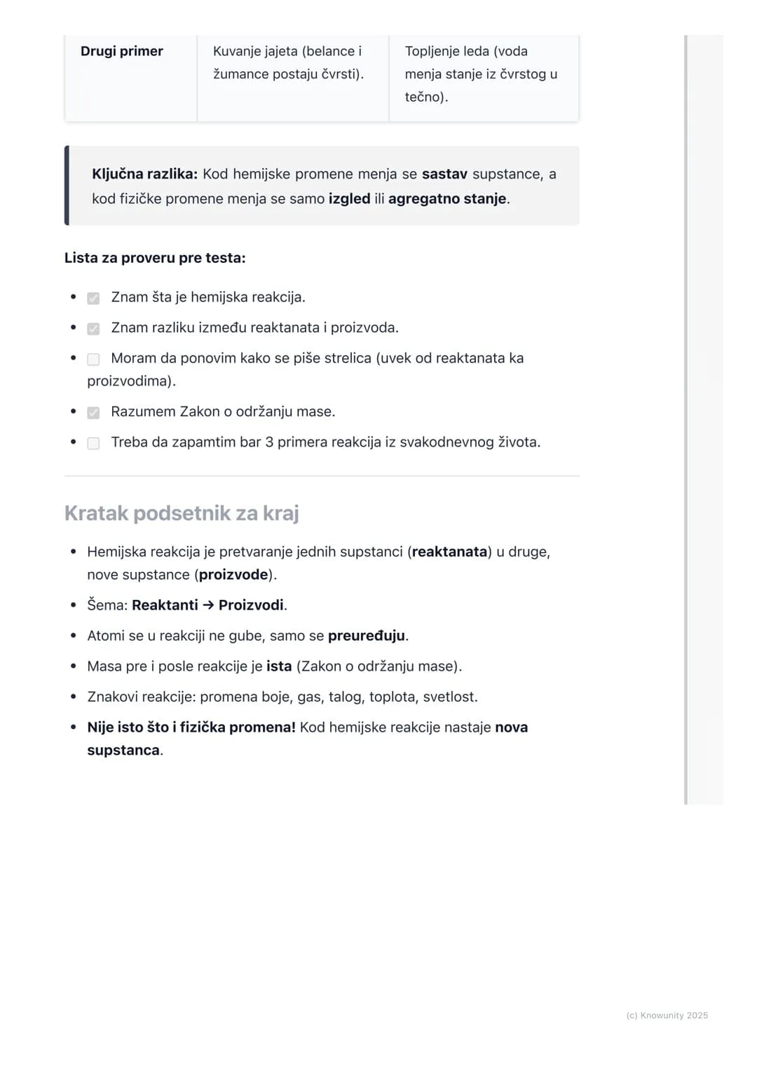 # Šta je hemijska reakcija?
Šta je to hemijska reakcija?
Hemijska reakcija je proces u kojem se početne supstance menjaju i pretvaraju
u p