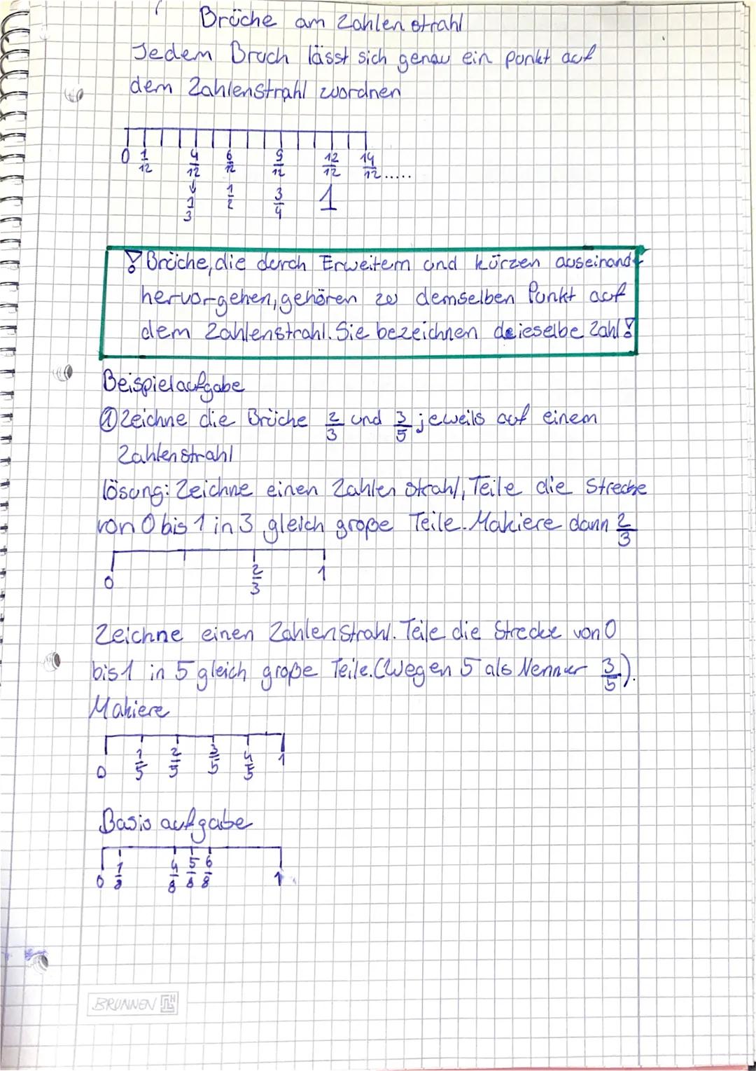 # Brüche am Zahlen otrahl
Jedem Bruch lässt sich genau ein punkt auf
dem Zahlenstrahl wordnen
01
12
12013
12
....
4
Brüche die durch Erwe